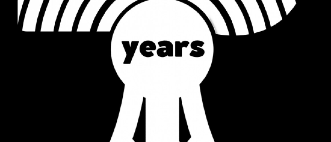 20 Year Anniversary Logo - White Logo, Black Hoodie